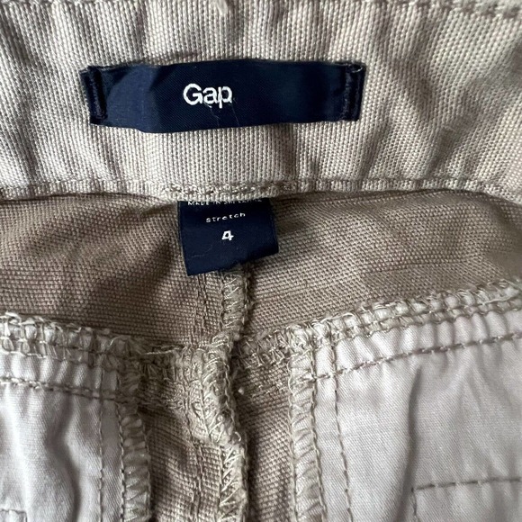 Gap Pants Womens Size 4 Khaki Skinny Ankle Zip Pockets Flat Front Cotton Casual - Picture 6 of 12